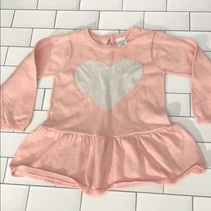 Carter’s Pink Long Sleeves Heart Valentines Kids Girl Sz 18m